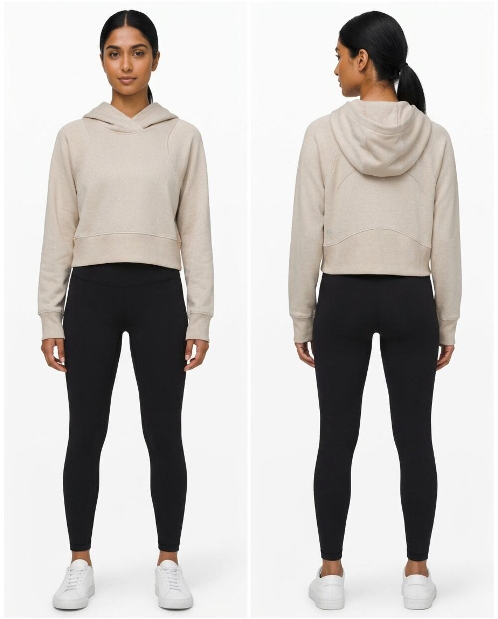 Lululemon Loungeful Ribbed Knit Hooded Stretch Sweatshirt Women Size 0